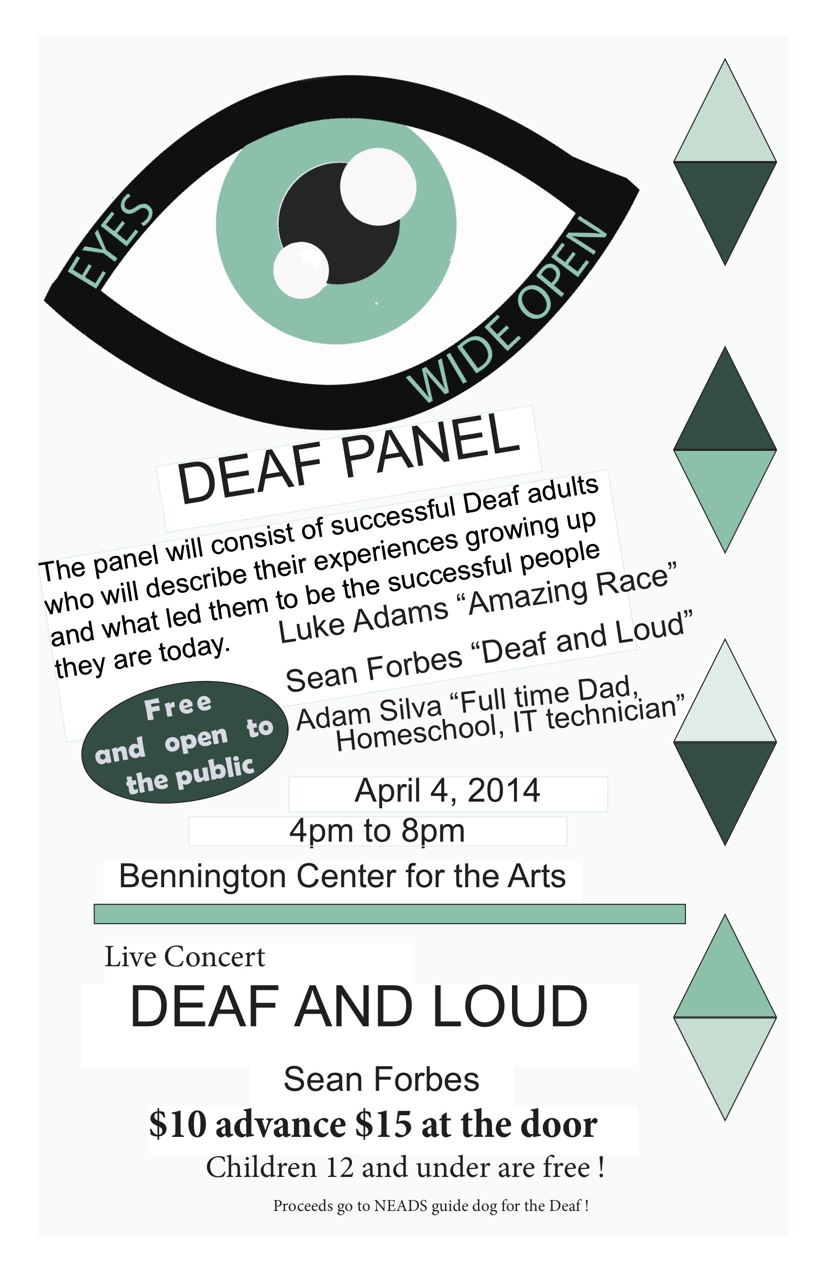 POSTER EYES WIDE OPEN Vermont Association of the Deaf